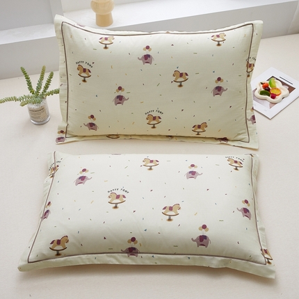 91家纺网 家纺一手货源 找家纺 （总）翎盈家纺 2024新款A类母婴级双层纱全棉枕套纯棉纱布枕套纯棉枕套