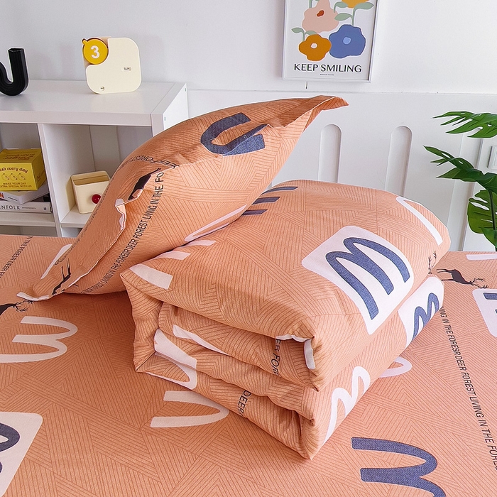 91家纺网 家纺一手货源 找家纺 优品阁 2024新款全棉磨毛学生上下铺三件套 威尔斯