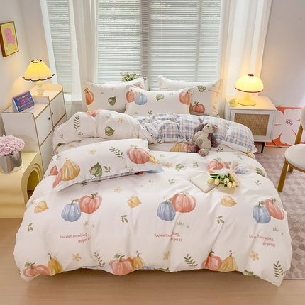 91家纺网 家纺一手货源 找家纺 总1 卡普二店 纯棉全棉四件套13070喷气床单款床笠款三件套