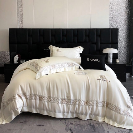 （总）馨蕊家居 2024新款80s兰精天丝刺绣四件套-马德里