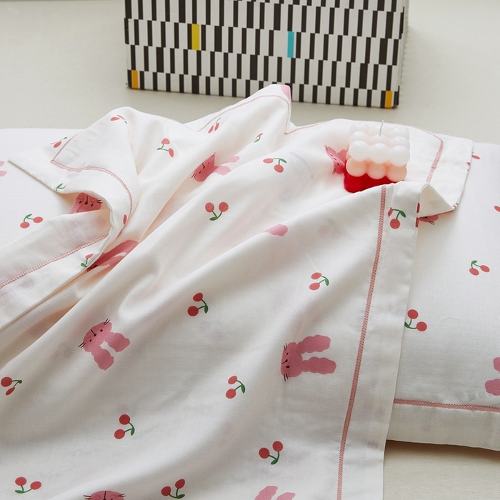 91家纺网 家纺一手货源 找家纺 （总）翎盈家纺 2024新款A类母婴级双层纱全棉枕套纯棉纱布枕套纯棉枕套