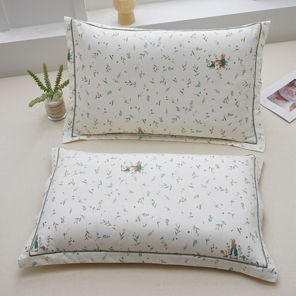 91家纺网 家纺一手货源 找家纺 （总）翎盈家纺 2024新款A类母婴级双层纱全棉枕套纯棉纱布枕套纯棉枕套