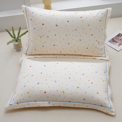 91家纺网 家纺一手货源 找家纺 （总）翎盈家纺 2024新款A类母婴级双层纱全棉枕套纯棉纱布枕套纯棉枕套