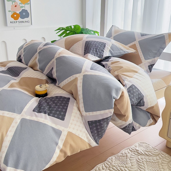 91家纺网 家纺一手货源 找家纺 优品阁 2024新款全棉磨毛学生上下铺三件套 克洛因