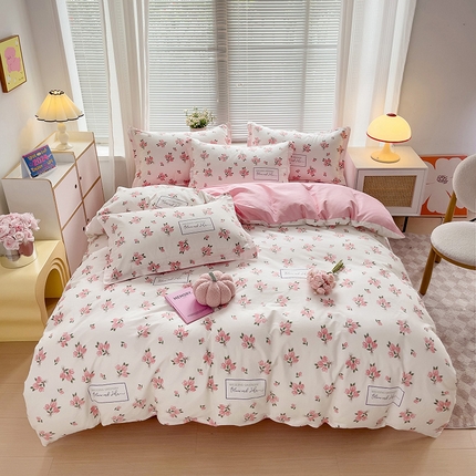 91家纺网 家纺一手货源 找家纺 总1 卡普二店 纯棉全棉四件套13070喷气床单款床笠款三件套