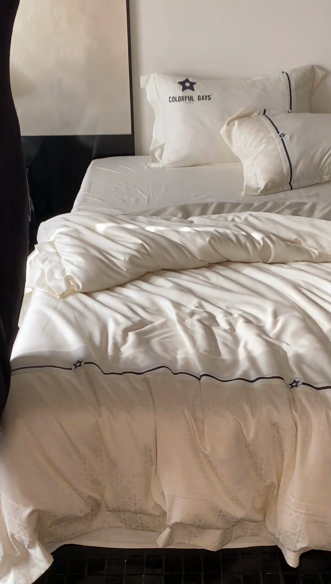 91家纺网 家纺一手货源 找家纺 MIU缪家 2024新款100支天丝棉星芒系列四件套 星芒-白