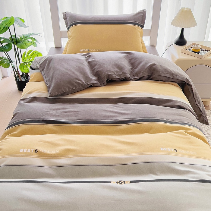 91家纺网 家纺一手货源 找家纺 优品阁 2024新款全棉磨毛学生上下铺三件套 小欢喜