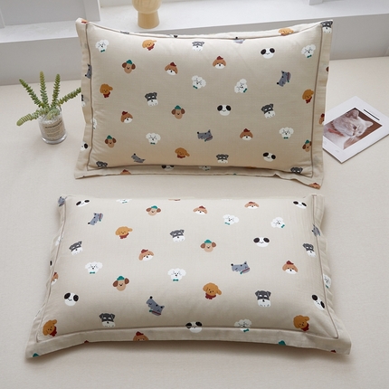 91家纺网 家纺一手货源 找家纺 （总）翎盈家纺 2024新款A类母婴级双层纱全棉枕套纯棉纱布枕套纯棉枕套