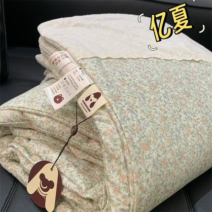 （总）奈萝家纺  2024新款法式花边款针织夏被春秋被可机洗