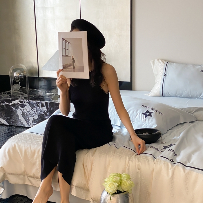 91家纺网 家纺一手货源 找家纺 MIU缪家 2024新款100支天丝棉星芒系列四件套 星芒-兰