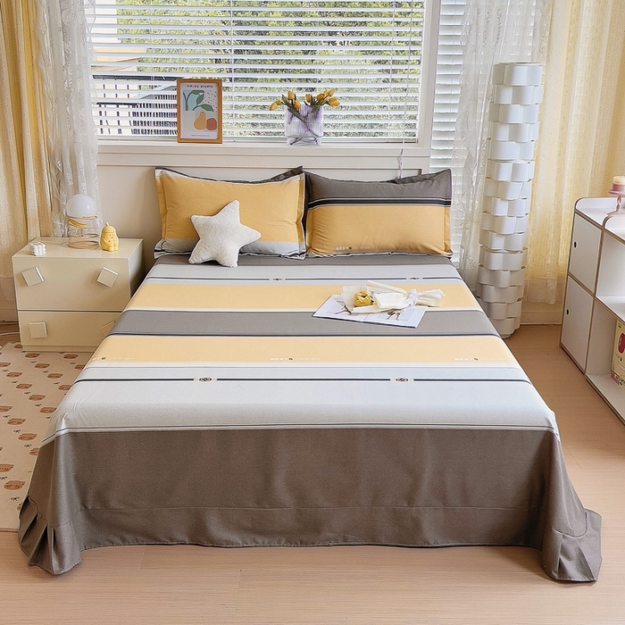 91家纺网 家纺一手货源 找家纺 优品阁 2024新款亲肤舒适全棉磨毛单床单 小欢喜