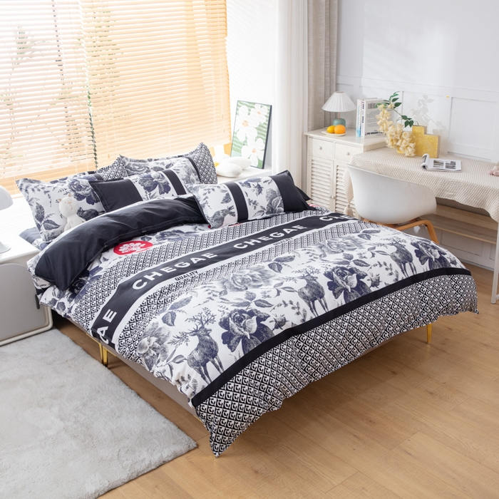 91家纺网 家纺一手货源 找家纺 乐居坊 2024新款亲肤棉美棉芦荟棉四件套新花型（5月） 霸王茶姬