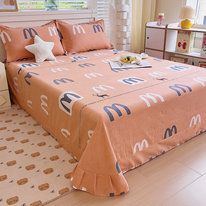 91家纺网 家纺一手货源 找家纺 优品阁 2024新款亲肤舒适全棉磨毛单床单 威尔斯