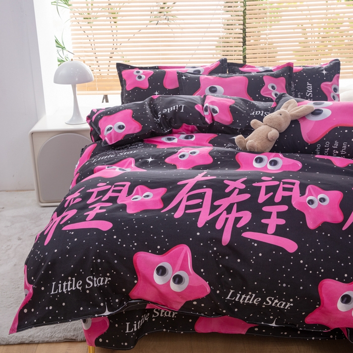 91家纺网 家纺一手货源 找家纺 乐居坊 2024新款亲肤棉美棉芦荟棉四件套新花型（5月） 有爱