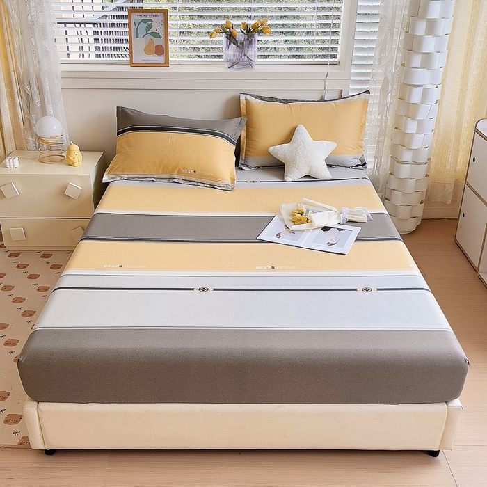 91家纺网 家纺一手货源 找家纺 优品阁 2024新款全棉磨毛四件套单品系列-单床笠 小欢喜