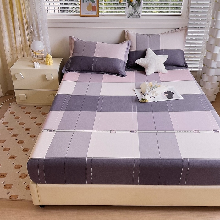 91家纺网 家纺一手货源 找家纺 优品阁 2024新款全棉磨毛四件套单品系列-单床笠 格莱特