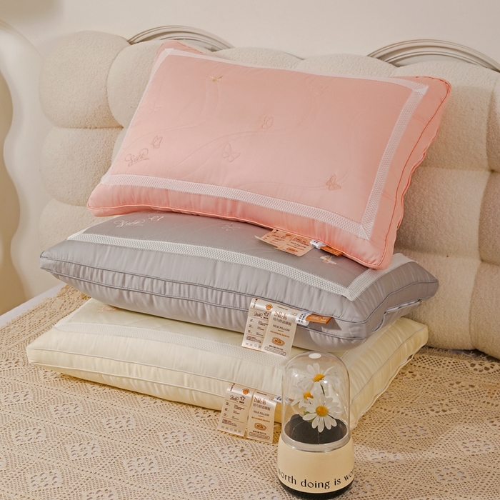 91家纺网 家纺一手货源 找家纺 （总）爱尚家枕芯 2024新款蝴蝶刺绣枕头枕芯