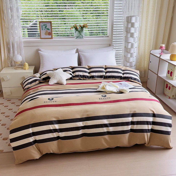 91家纺网 家纺一手货源 找家纺 优品阁 2024新款全棉磨毛四件套单品系列-单被套 极简格调