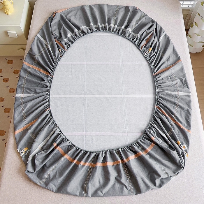 91家纺网 家纺一手货源 找家纺 优品阁 2024新款全棉磨毛四件套单品系列-单床笠 卡罗琳