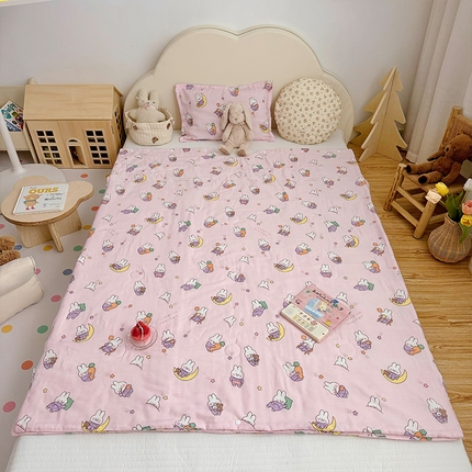 91家纺网 家纺一手货源 找家纺 （总）BOSS 2024新款全棉26℃有氧双层纱棉花防踢睡袋可穿式夏被