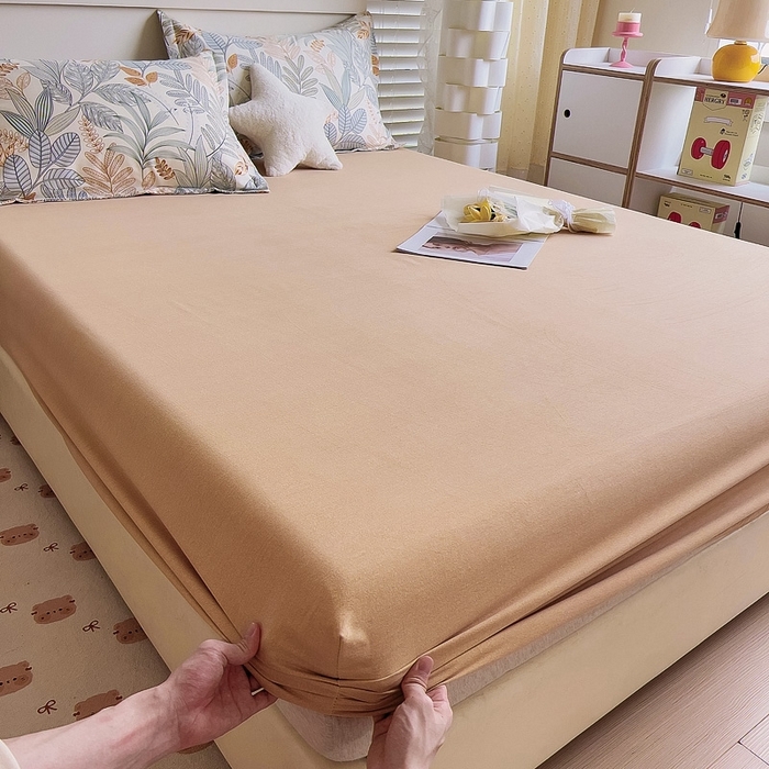 91家纺网 家纺一手货源 找家纺 优品阁 2024新款全棉磨毛四件套单品系列-单床笠 清风恋影