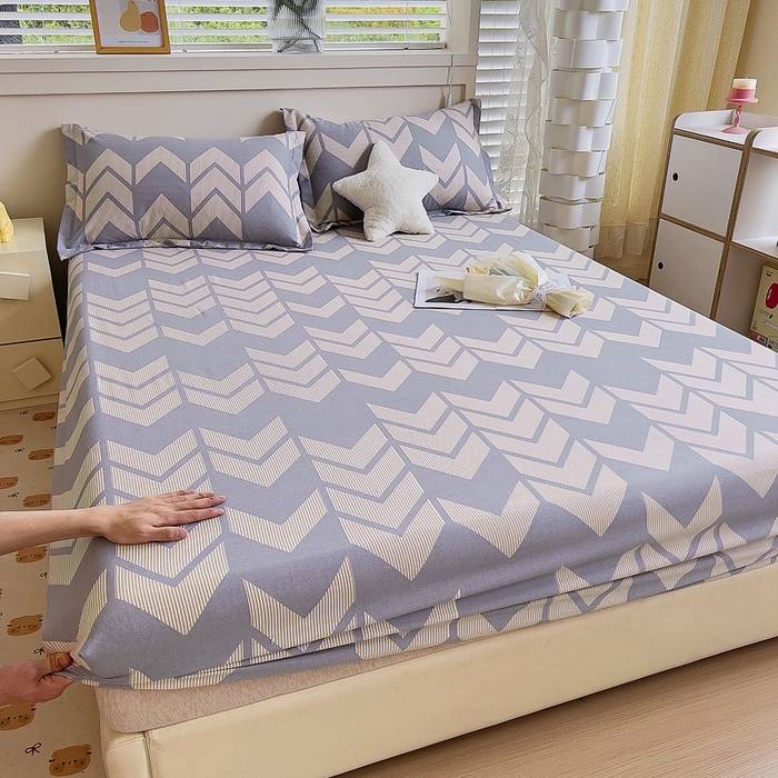 91家纺网 家纺一手货源 找家纺 优品阁 2024新款全棉磨毛四件套单品系列-单床笠 爵士氛围