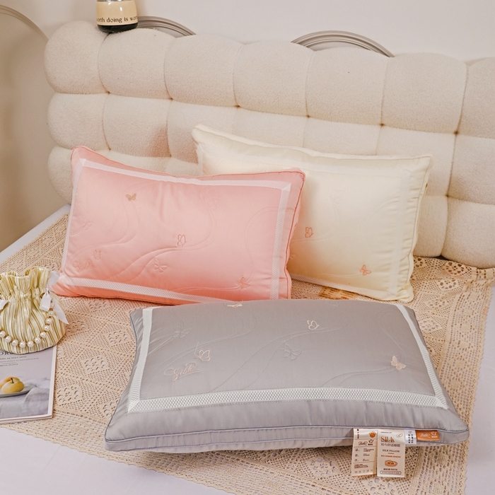 91家纺网 家纺一手货源 找家纺 （总）爱尚家枕芯 2024新款蝴蝶刺绣枕头枕芯