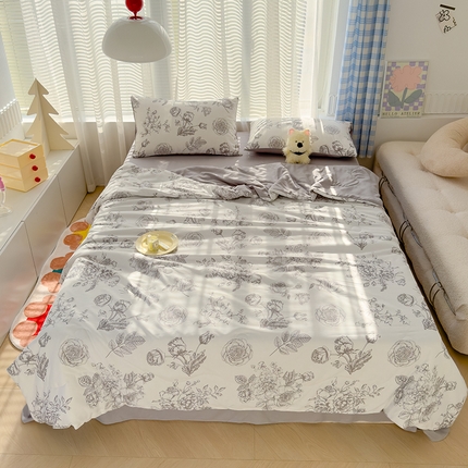 91家纺网 家纺一手货源 找家纺 （总）慕尚家纺 2025新款亲肤泡泡棉卡通印花夏被单品夏被四件套