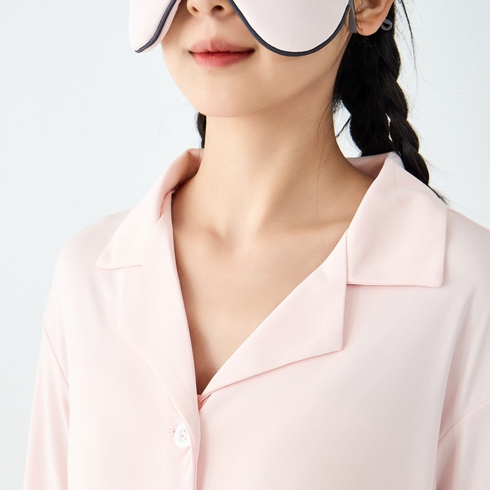 91家纺网 家纺一手货源 找家纺 LADYCOCO可可家居 2025新款凉感家居服 睡衣-粉--短裤款