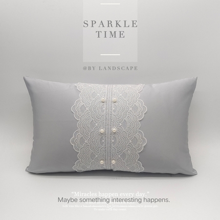 91家纺网 家纺一手货源 找家纺 （总）澜屿 新款珍珠蕾丝小抱枕