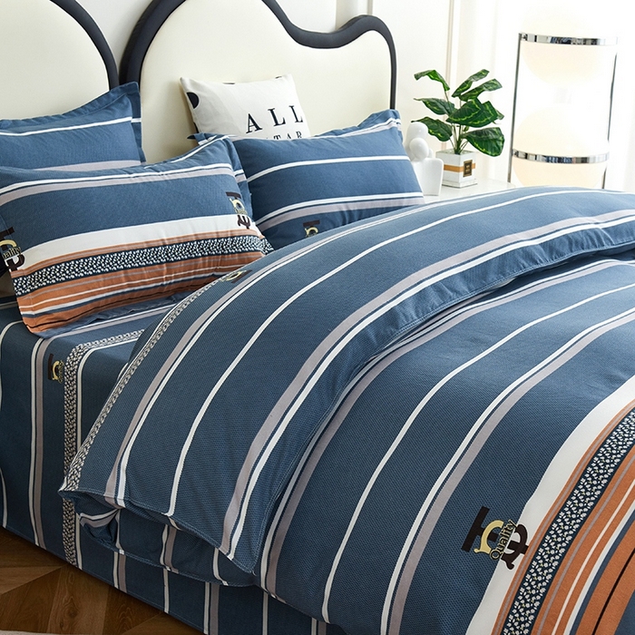 91家纺网 家纺一手货源 找家纺 鑫缘2025直播爆款印花植物羊绒加厚磨毛四件套1.2米学生三件套 航海家