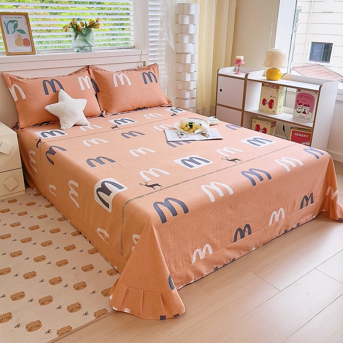 91家纺网 家纺一手货源 找家纺 优品阁 2024新款亲肤舒适全棉磨毛单床单 威尔斯