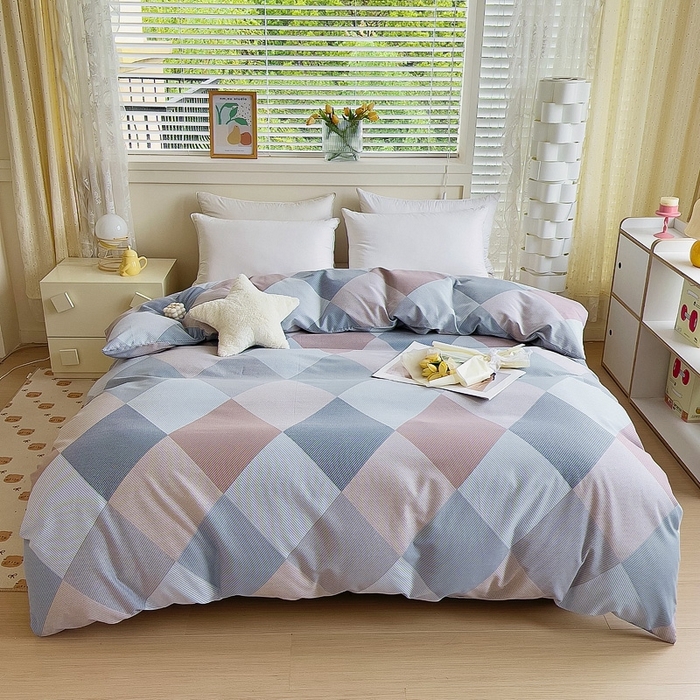 91家纺网 家纺一手货源 找家纺 优品阁 2024新款全棉磨毛四件套单品系列-单被套 孟菲格