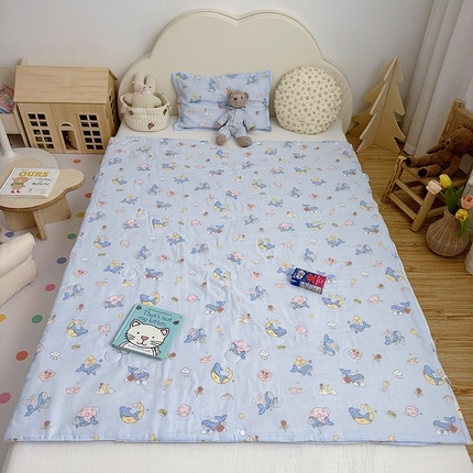 91家纺网 家纺一手货源 找家纺 （总）BOSS 2024新款全棉26℃有氧双层纱棉花防踢睡袋可穿式夏被