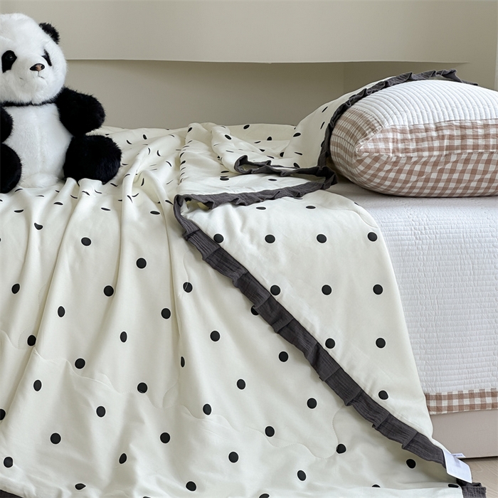 91家纺网 家纺一手货源 找家纺 （总）洋铭区（原狠狠爱） 2024新款皱皱花边全棉夏被