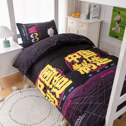 91家纺网 家纺一手货源 找家纺 乐居坊 2024新款亲肤棉美棉芦荟棉四件套学生宿舍床（5月） 荣耀