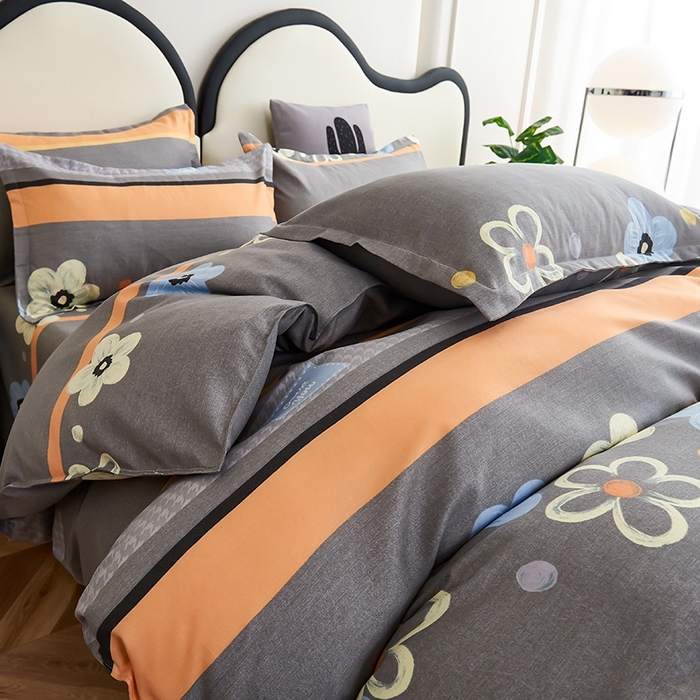 91家纺网 家纺一手货源 找家纺 鑫缘2025直播爆款印花植物羊绒加厚磨毛四件套1.2米学生三件套 佳人之约