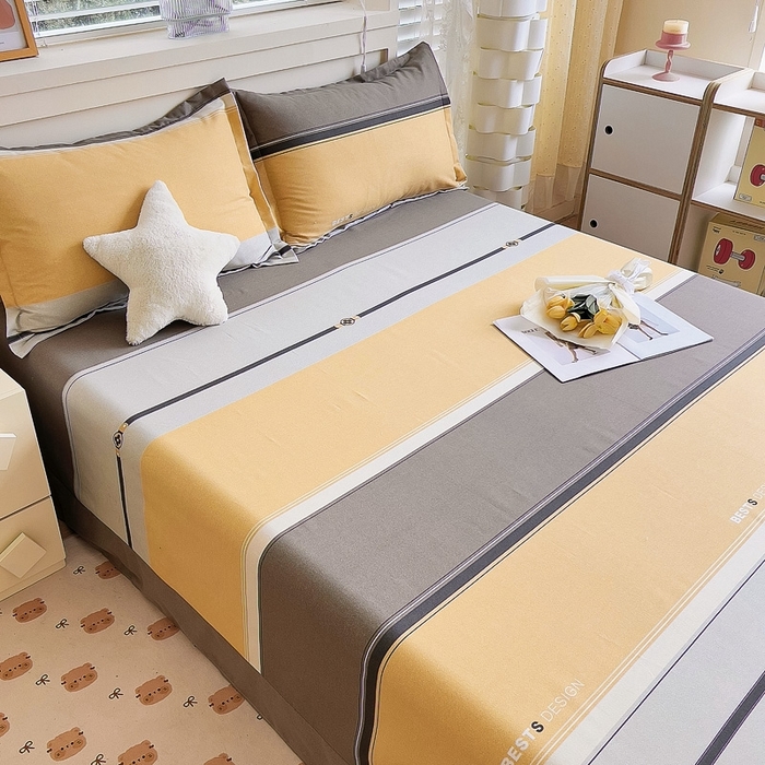 91家纺网 家纺一手货源 找家纺 优品阁 2024新款亲肤舒适全棉磨毛单床单 小欢喜