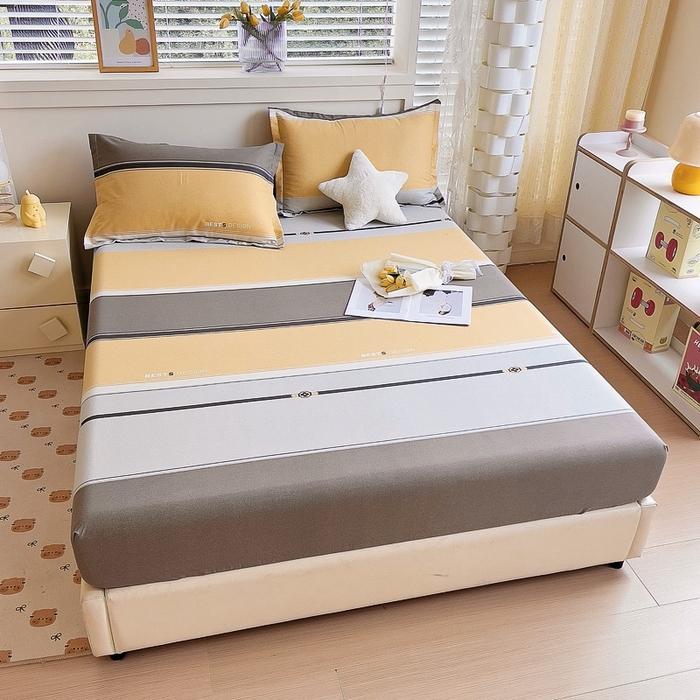 91家纺网 家纺一手货源 找家纺 优品阁 2024新款全棉磨毛四件套单品系列-单床笠 小欢喜