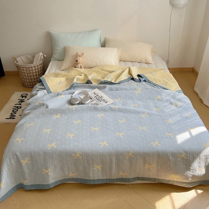 91家纺网 家纺一手货源 找家纺 （总）桃喜 2024新款A类全棉提花三层纱夏被