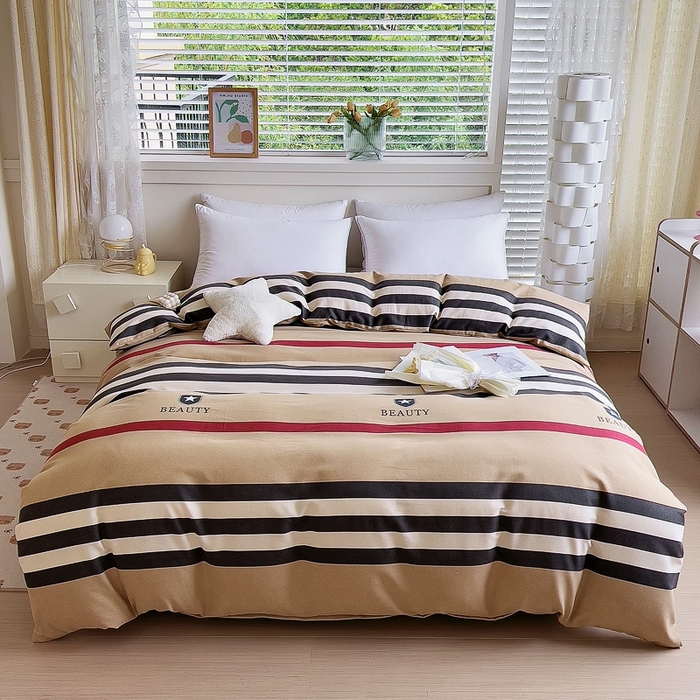 91家纺网 家纺一手货源 找家纺 优品阁 2024新款全棉磨毛四件套单品系列-单被套 极简格调