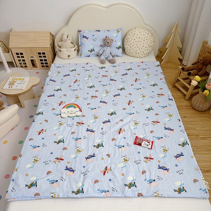 91家纺网 家纺一手货源 找家纺 （总）BOSS 2024新款全棉26℃有氧双层纱棉花防踢睡袋可穿式夏被