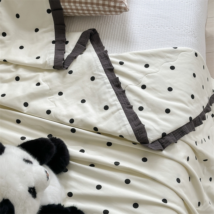 91家纺网 家纺一手货源 找家纺 （总）洋铭区（原狠狠爱） 2024新款皱皱花边全棉夏被