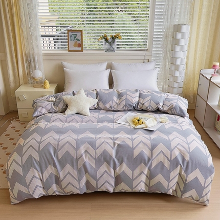 91家纺网 家纺一手货源 找家纺 优品阁 2024新款全棉磨毛四件套单品系列-单被套 爵士氛围