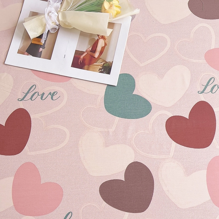 91家纺网 家纺一手货源 找家纺 优品阁 2024新款全棉磨毛四件套单品系列-单枕套 缤纷爱心