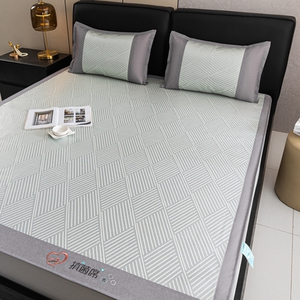 爱宝被业 2025新款法式冰丝提花刺绣凉席 格调 床笠款