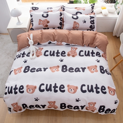 乐居坊 2024新款亲肤棉美棉芦荟棉四件套新花型（5月） 趣味小熊