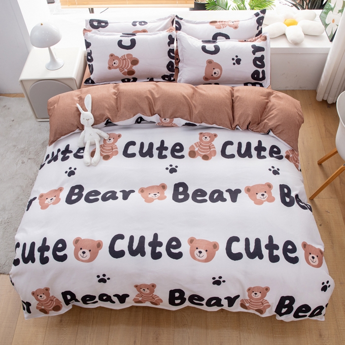 91家纺网 家纺一手货源 找家纺 乐居坊 2024新款亲肤棉美棉芦荟棉四件套新花型（5月） 趣味小熊