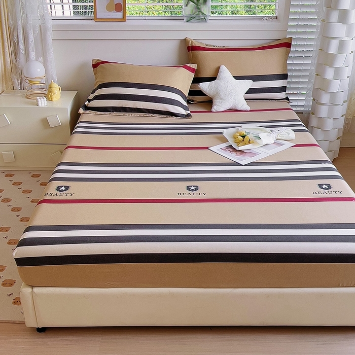 91家纺网 家纺一手货源 找家纺 优品阁 2024新款全棉磨毛四件套单品系列-单床笠 极简格调