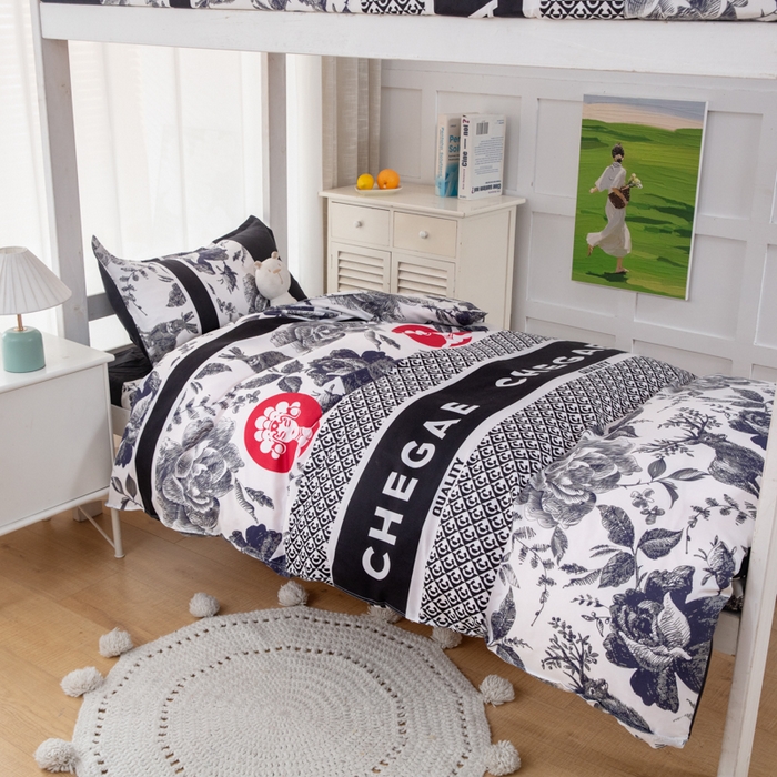 91家纺网 家纺一手货源 找家纺 乐居坊 2024新款亲肤棉美棉芦荟棉四件套学生宿舍床（5月） 霸王茶姬